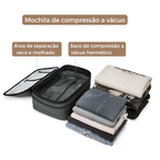 Mochila de viagem masculina compressão à vácuo 17 polegadas